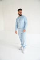 Bluza męska welurowa BG Bass | błękit