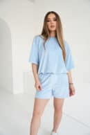 T-Shirt damski BG Lava | błękit