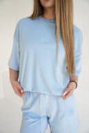 T-Shirt damski BG Lava | błękit