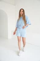 T-Shirt damski BG Lava | błękit