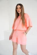 Szorty welurowe damskie BG Mave | morela