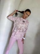 Bluzka MARMARIS koronka welur – różowa Bluzka MARMARIS koronka welur – różowa