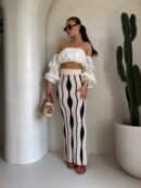 Spódnica APULIA – beżowo-czarna