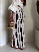 Spódnica APULIA – beżowo-czarna