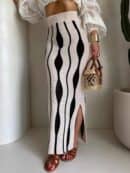 Spódnica APULIA – beżowo-czarna