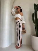 Spódnica APULIA – beżowo-czarna