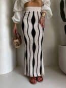 Spódnica APULIA – beżowo-czarna