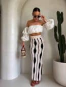 Spódnica APULIA – beżowo-czarna