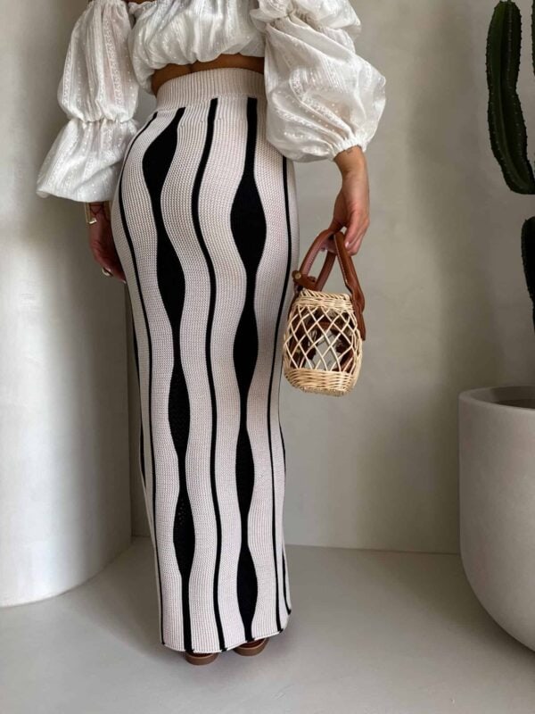 Spódnica APULIA – beżowo-czarna