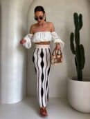 Spódnica APULIA – beżowo-czarna