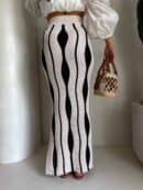 Spódnica APULIA – beżowo-czarna