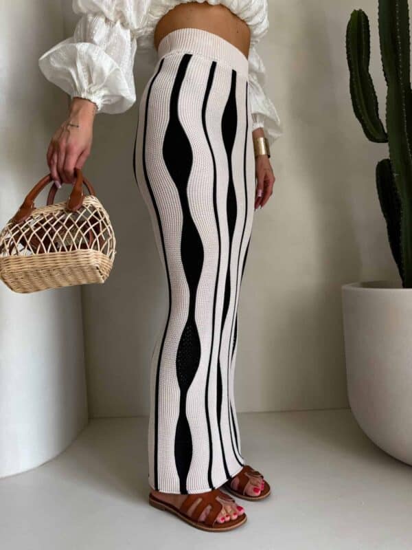 Spódnica APULIA – beżowo-czarna