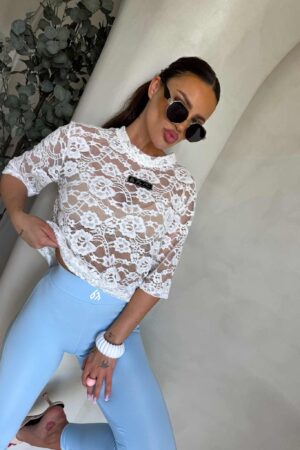 Bluzka MARMARIS koronka welur – ecru