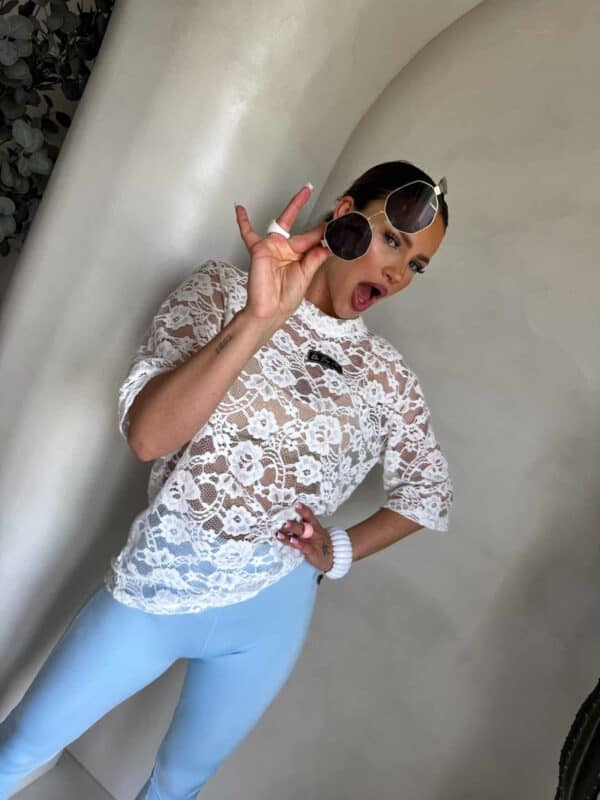 Bluzka MARMARIS koronka welur – ecru Bluzka MARMARIS koronka welur – ecru