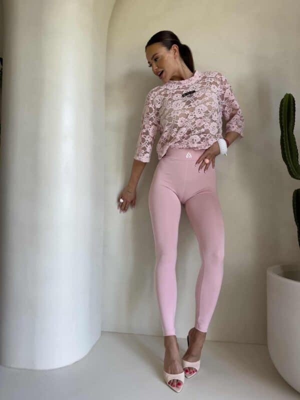 Legginsy GYM - jasny róż