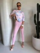 Legginsy GYM - jasny róż