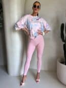 Legginsy GYM - jasny róż