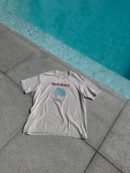 Dekatyzowany t-shirt SHELL - jasny beż