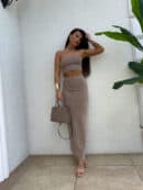 Komplet MEDUSA - ciemny beż