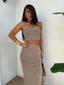 Komplet MEDUSA - ciemny beż