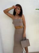 Komplet MEDUSA - ciemny beż