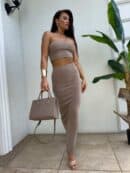 Komplet MEDUSA - ciemny beż