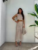 Komplet FLORIDA - ciemny beż