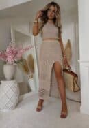 Komplet CYPRUS - ciemny beż