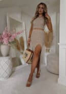 Komplet CYPRUS - ciemny beż