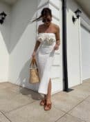 Sukienka ALOHA - ecru