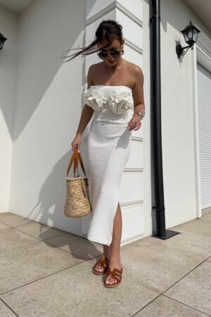 Sukienka ALOHA - ecru