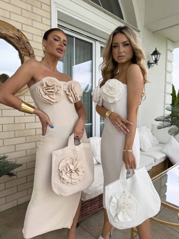 Sukienka ALOHA - ecru