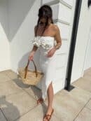 Sukienka ALOHA - ecru