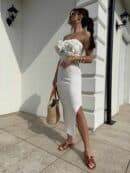 Sukienka ALOHA - ecru