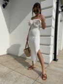 Sukienka ALOHA - ecru