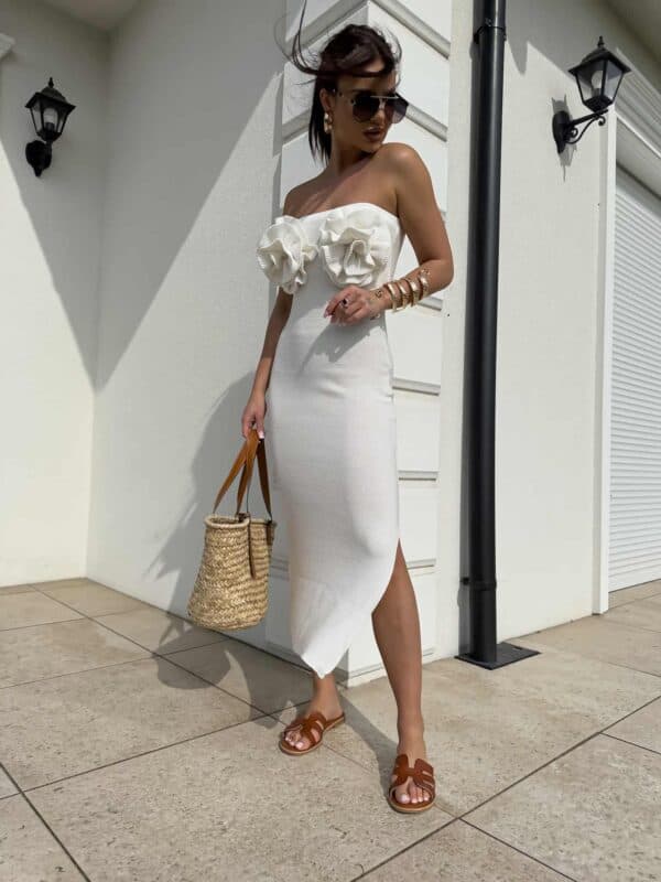 Sukienka ALOHA - ecru