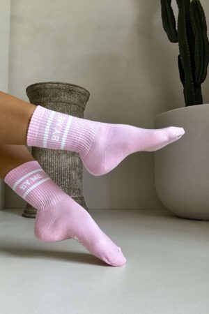 Skarpetki LOGO – różowe