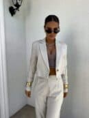 Marynarka SLIM natural - szaro-beż