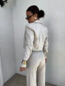 Marynarka SLIM natural - szaro-beż