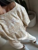 Bluzka MARMARIS print ornament brokat - waniliowy Bluzka MARMARIS print ornament brokat - waniliowy