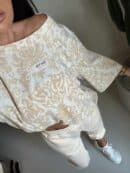 Bluzka MARMARIS print ornament brokat - waniliowy Bluzka MARMARIS print ornament brokat - waniliowy