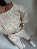 Bluzka MARMARIS print ornament brokat - waniliowy Bluzka MARMARIS print ornament brokat - waniliowy