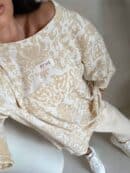 Bluzka MARMARIS print ornament brokat - waniliowy Bluzka MARMARIS print ornament brokat - waniliowy