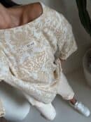 Bluzka MARMARIS print ornament brokat - waniliowy Bluzka MARMARIS print ornament brokat - waniliowy