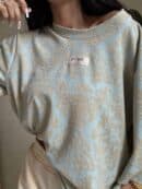 Bluzka MARMARIS print ornament brokat - niebieski Bluzka MARMARIS print ornament brokat - niebieski