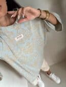 Bluzka MARMARIS print ornament brokat - niebieski Bluzka MARMARIS print ornament brokat - niebieski