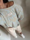 Bluzka MARMARIS print ornament brokat - niebieski Bluzka MARMARIS print ornament brokat - niebieski