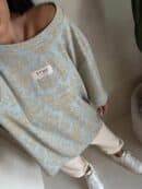 Bluzka MARMARIS print ornament brokat - niebieski Bluzka MARMARIS print ornament brokat - niebieski