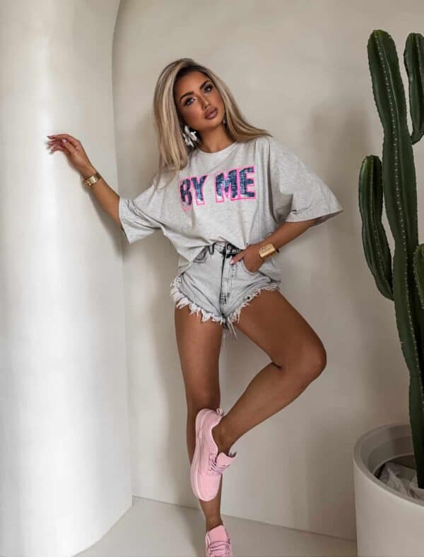 T-shirt BY ME jeans – szary T-shirt BY ME jeans – szary