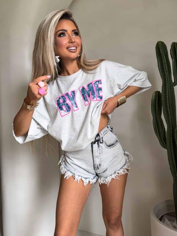 T-shirt BY ME jeans – szary T-shirt BY ME jeans – szary